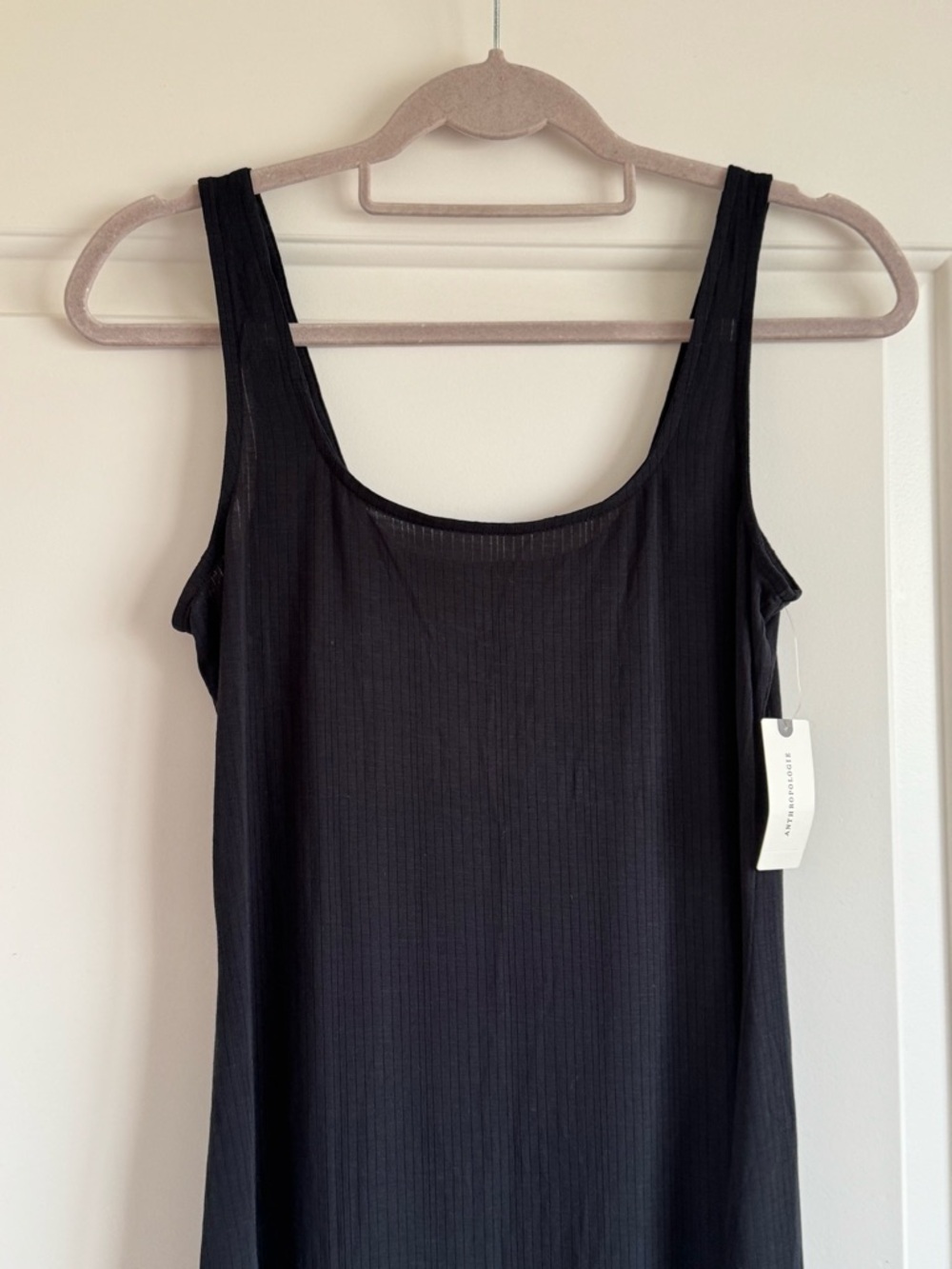 Anthropologie Classic Black Scoop Neck Maxi Dress - Picture 6 of 9